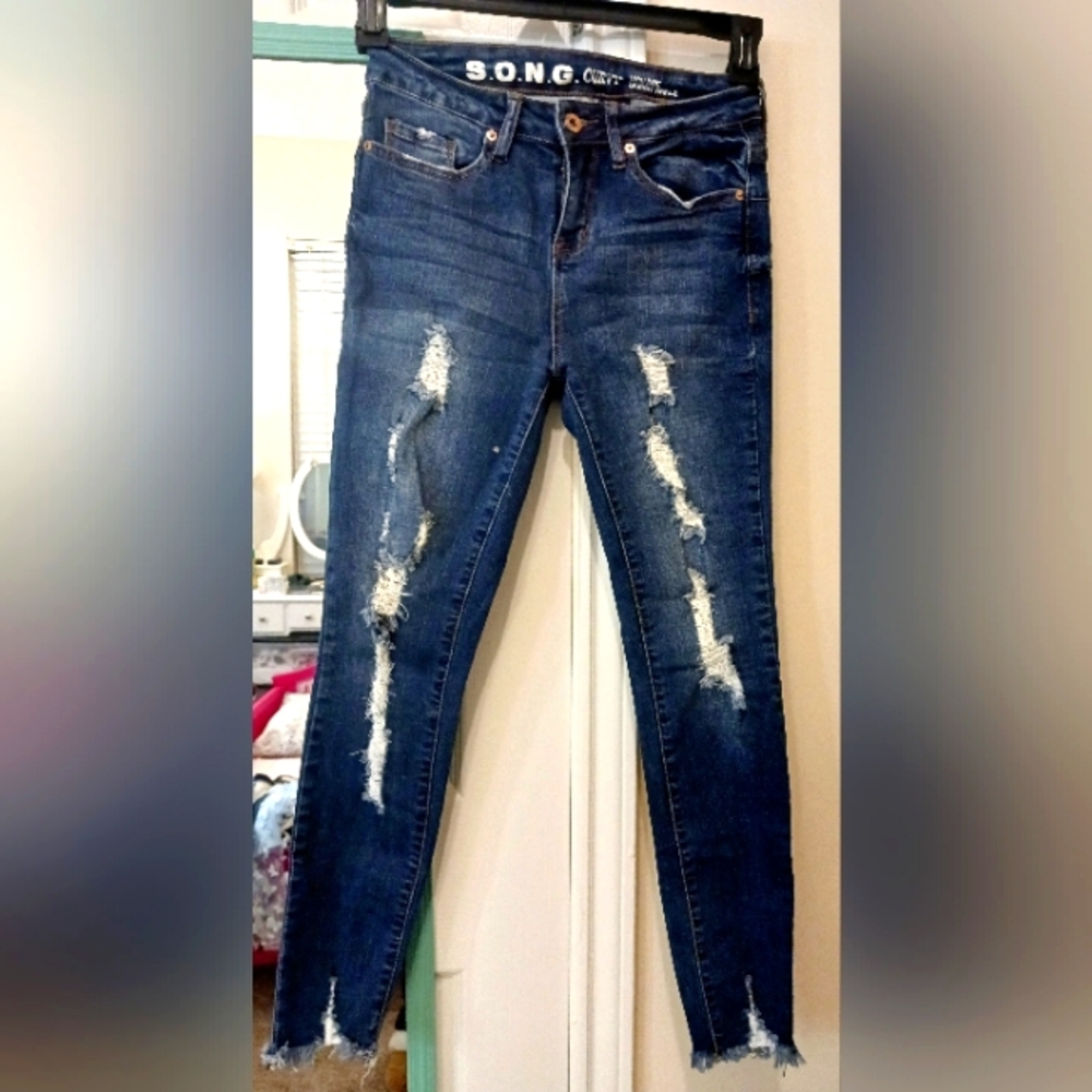 Curvy high rise skinny ankle jeans